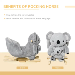 Baby Ride-On Rocking Horse Koala Rocker with Realistic Sounds for Children 18-36 Months