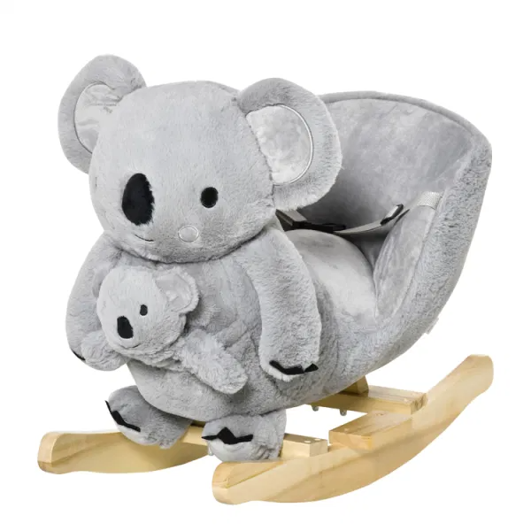 Baby Ride-On Rocking Horse Koala Rocker with Realistic Sounds for Children 18-36 Months