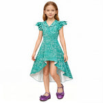 Kids Inside Disgust Costume Halloween Disgust Cosplay Outfit High Low Fashion Dress Set