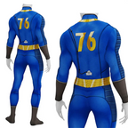Vault Dweller Costume Games Player 76 Outfit Blue Underarmor Jumpsuit for Cosplay