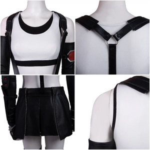 Tifa FF Cosplay Outfit Women Sexy Tifa Lockhart Dress Halloween Party Costume