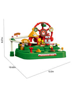 Christmas Race Track Car Toy with 5 Mini Cars Mechanical Car Adventure Playset for Boys Girls