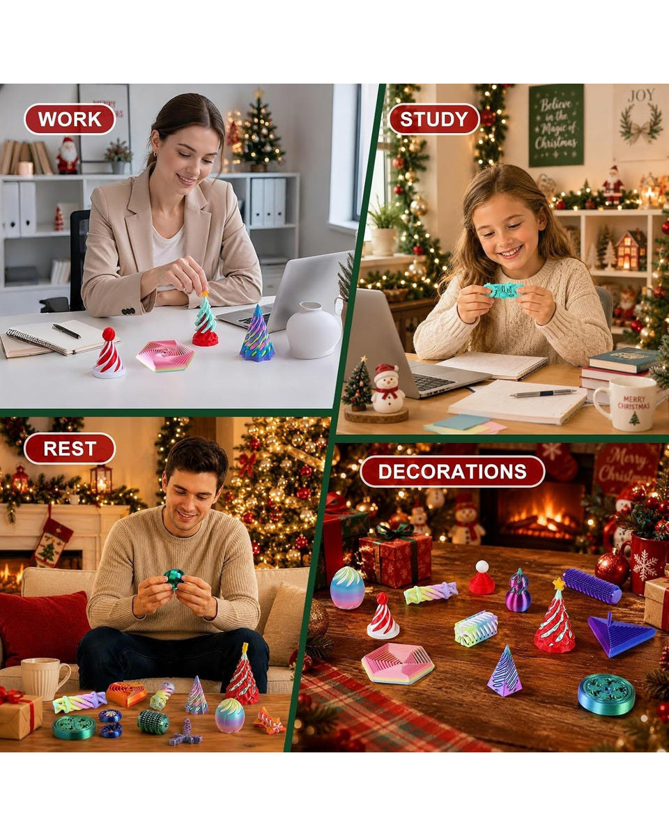 Fidget Advent Calendar 2026 24-Day Christmas Countdown Sensory Fidget Gift Set for Kids Adults
