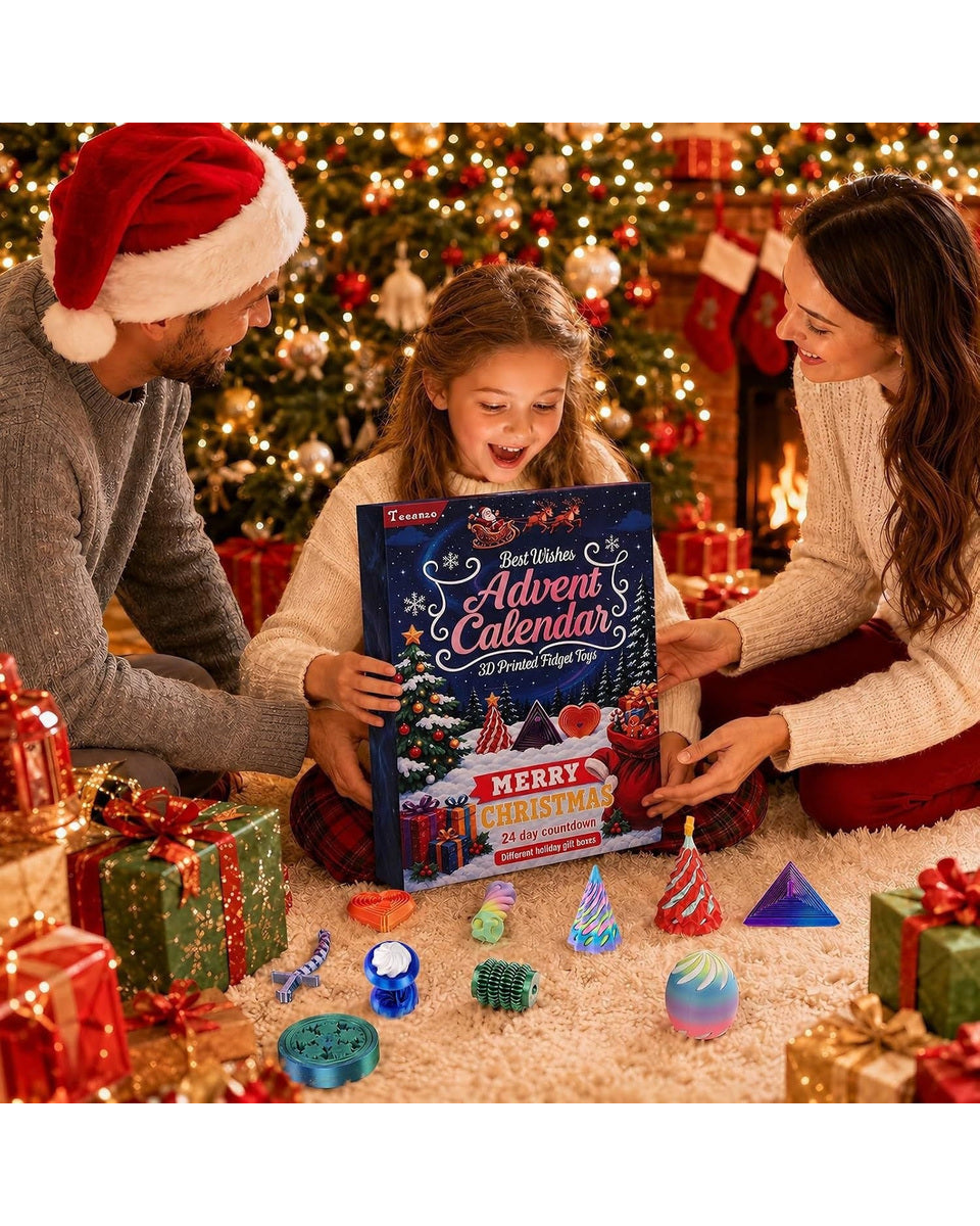 Fidget Advent Calendar 2026 24-Day Christmas Countdown Sensory Fidget Gift Set for Kids Adults