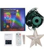 Animated Christmas Tree Lights with Star Topper 6.9ft 400 LED App and Remote Control String Lights with USB Power
