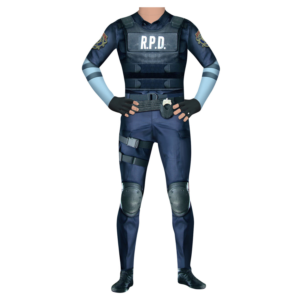 Police Tactical Jumpsuit Game Inspired Leon Bodysuit for Zombie Apocalypse Roleplay