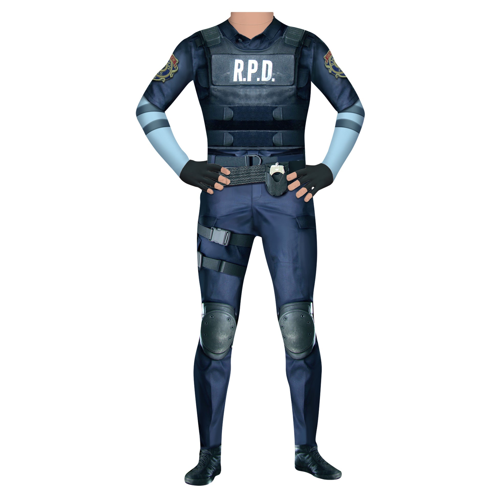 Police Tactical Jumpsuit Game Inspired Leon Bodysuit for Zombie Apocalypse Roleplay