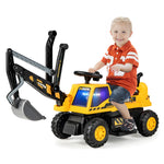 Kids 12V Ride On Digger Toy Realistic Ride On Excavator Truck Best Pretend Play Toy