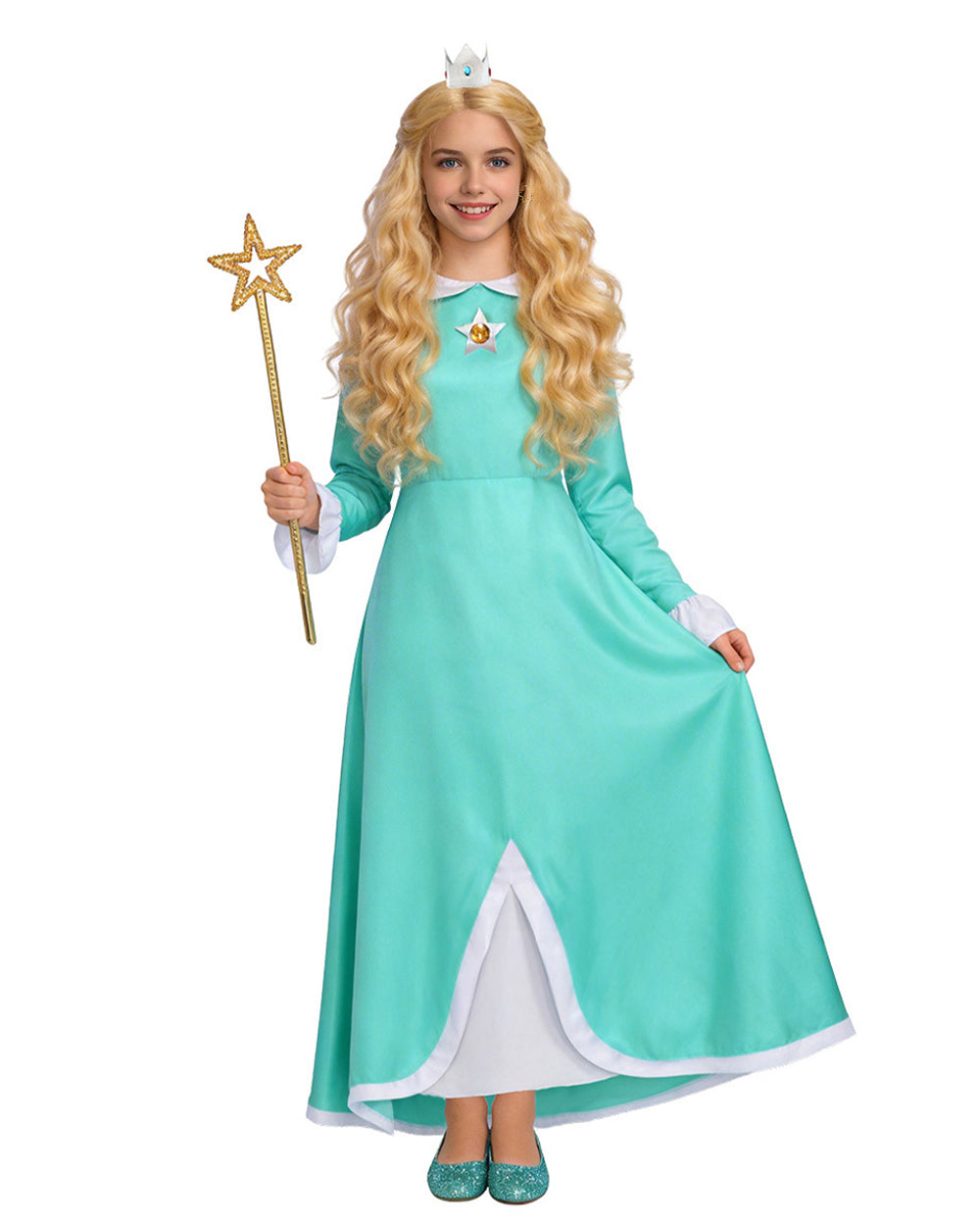 Rosalina Princess Costume Dress with Magical Accessories for Cosplay Events