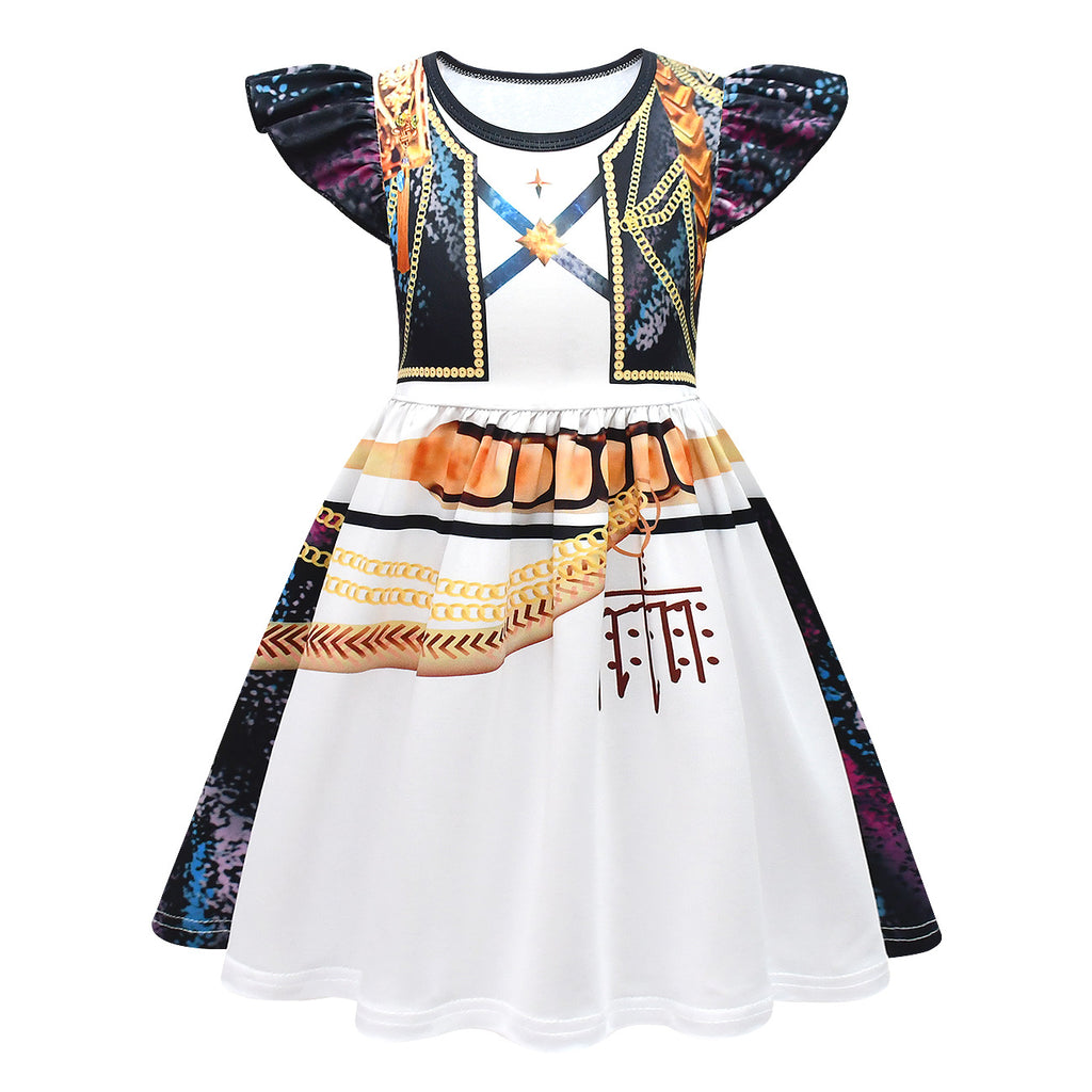 Girls Pop Star Dress Halloween Costumes Party Dress Up Outfit