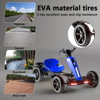 12V Electric Go Kart Kids Foldable Go Kart with Adjustable Seat Dual Motor Ride on Toy