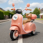 Kids Electric Motorcycle 12V Ride On Car with Storage Box Bluetooth Music 2 Seats Motorcycle