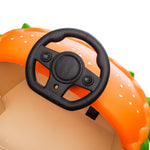 12V Electric Bumper Kids Ride On Car with Remote Cute Burger Design 360° Spin Toy