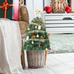 20inch Mini Christmas Tree with 30 Lights Tiny Christmas Tree Battery Operated Tabletop Decoration