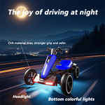 12V Electric Kids Pedal Go Kart Ride on Toy Folder Go Kart with Adjustable Seat Outdoor Toy