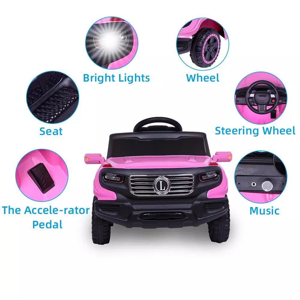 Kids Ride On Car 6V Battery Powered Electric Remote Control Car for Christmas Birthday Gift