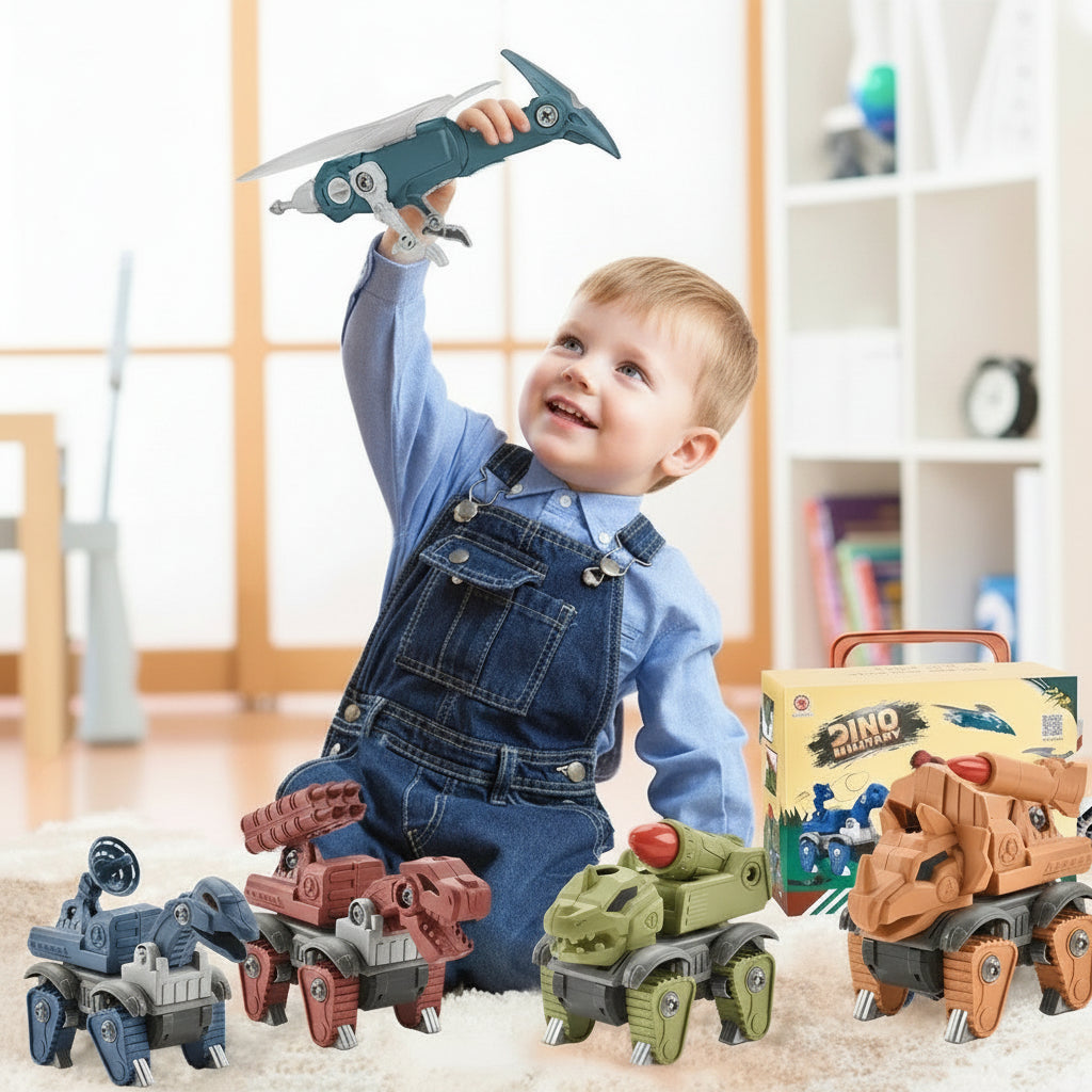 5pcs Dinosaur Model Toys Take Apart Building Kits Dinosaur Holiday Gift