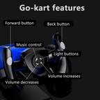 12V Electric Go Kart Kids Foldable Go Kart with Adjustable Seat Dual Motor Ride on Toy
