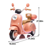 Kids Electric Motorcycle 12V Ride On Car with Storage Box Bluetooth Music 2 Seats Motorcycle