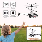 Remote Control Helicopter 2CH Cartoon RC Aircraft with Light Kids Plane Toys