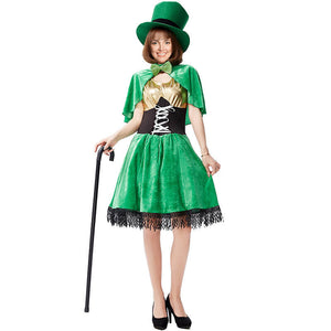 Leprechaun Costume Adult St Patricks Day Outift Irish Leprechaun Performing Dress Full Set