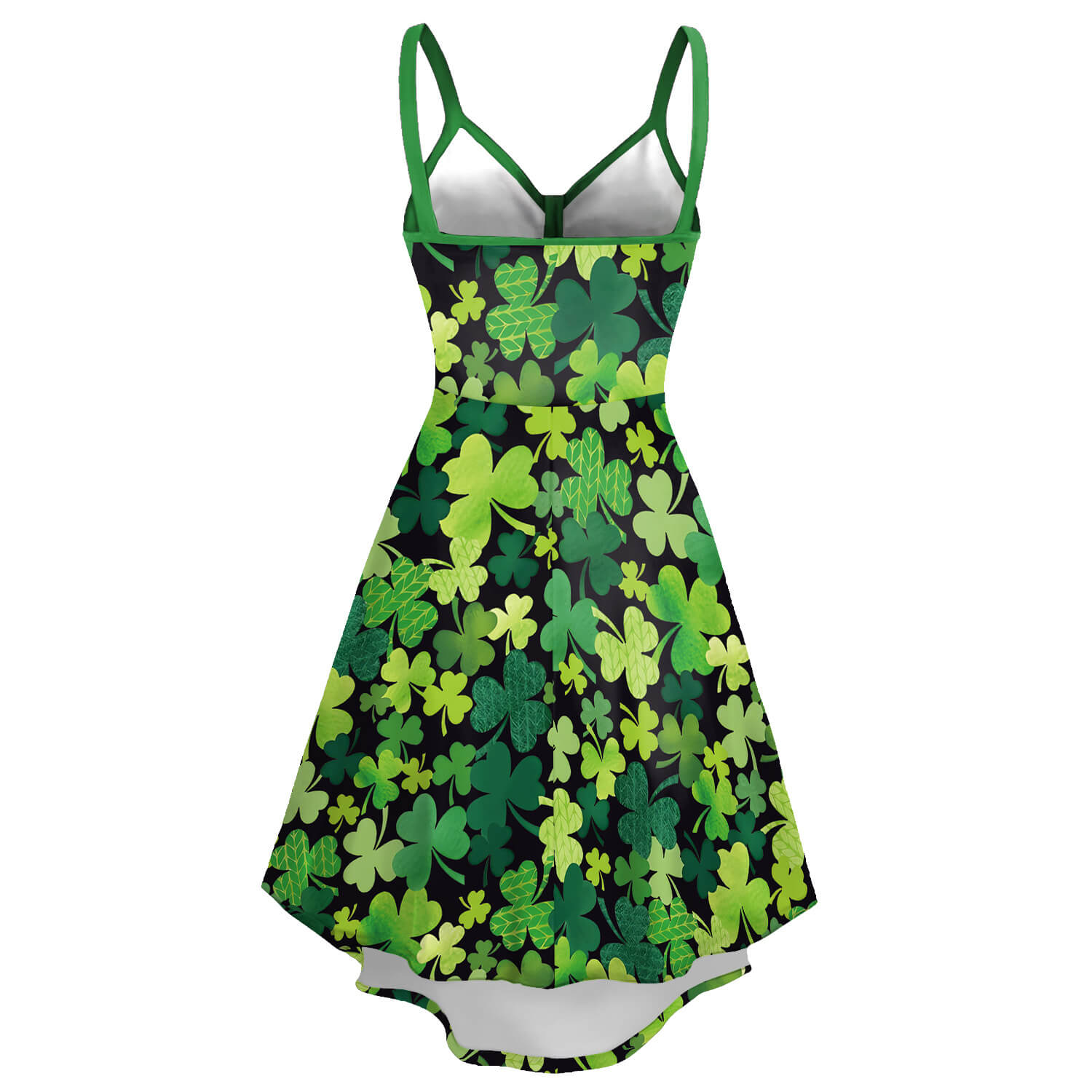 Women St Patricks Day Costume Green Slip Midi Dress for Paddys Day Carnival
