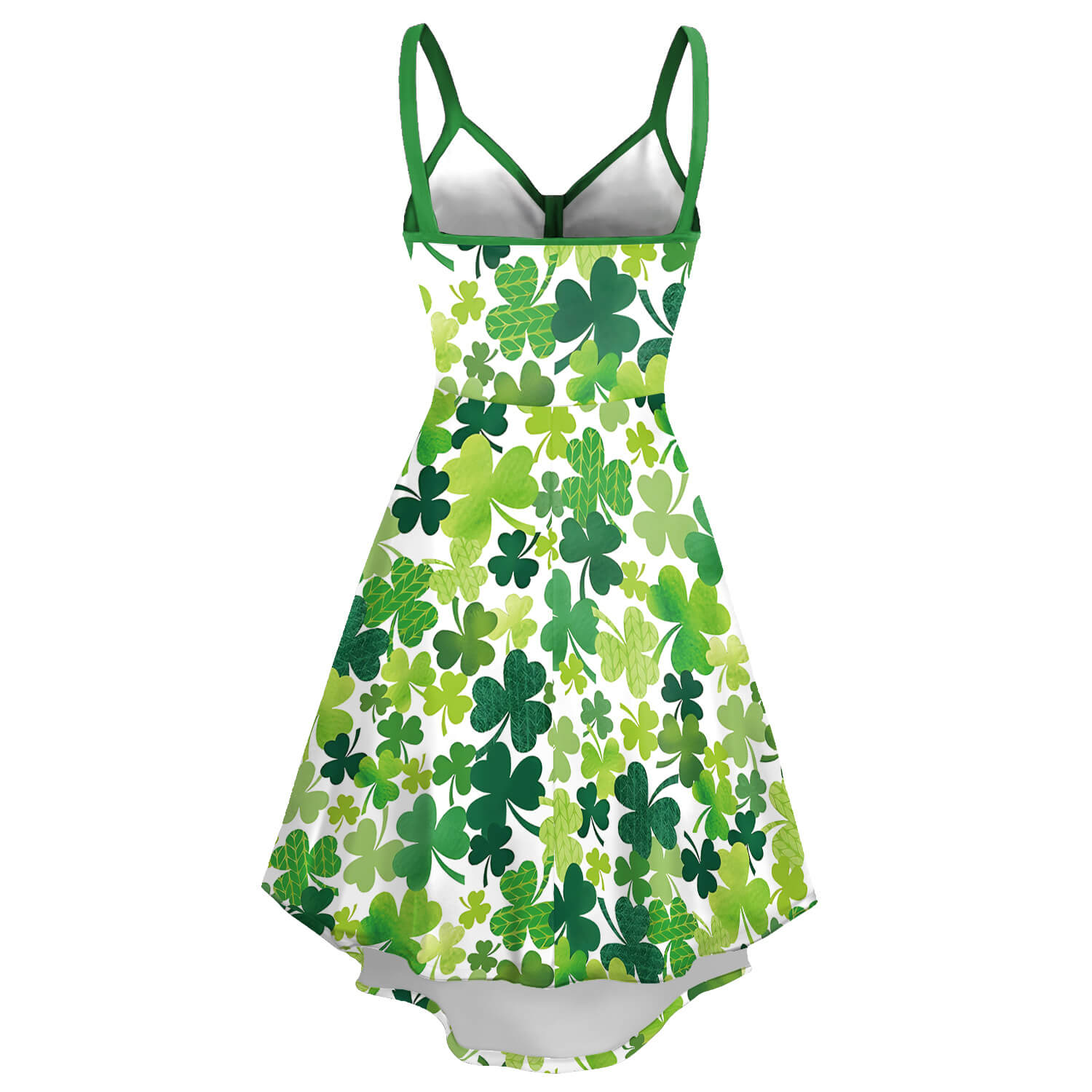 Women St Patricks Day Costume Green Slip Midi Dress for Paddys Day Carnival