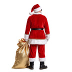 Adult Santa Costume Unisex Mrs Santa Claus Outfit with Hat Beard Belt and Gloves for Christmas Party