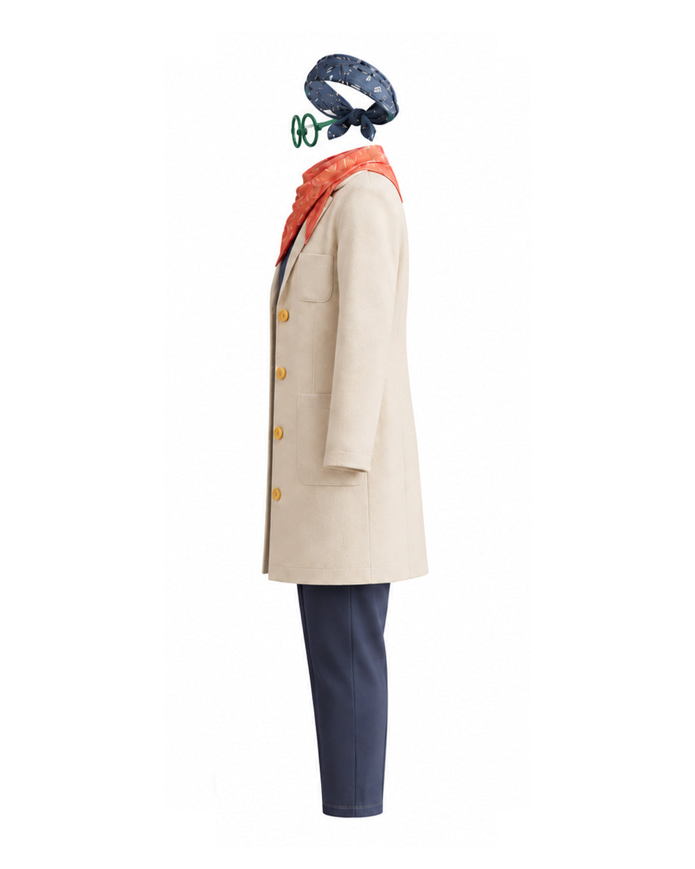 Adult Farm Vet Costume Animal Doctor Coat Pants Shirt and Accessories 7pcs Full Set for Halloween Dress Up Party