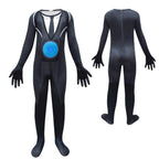 Kids Titan Cameraman Jumpsuit and Mask 2pcs Suit Cosplay Outfit for Halloween