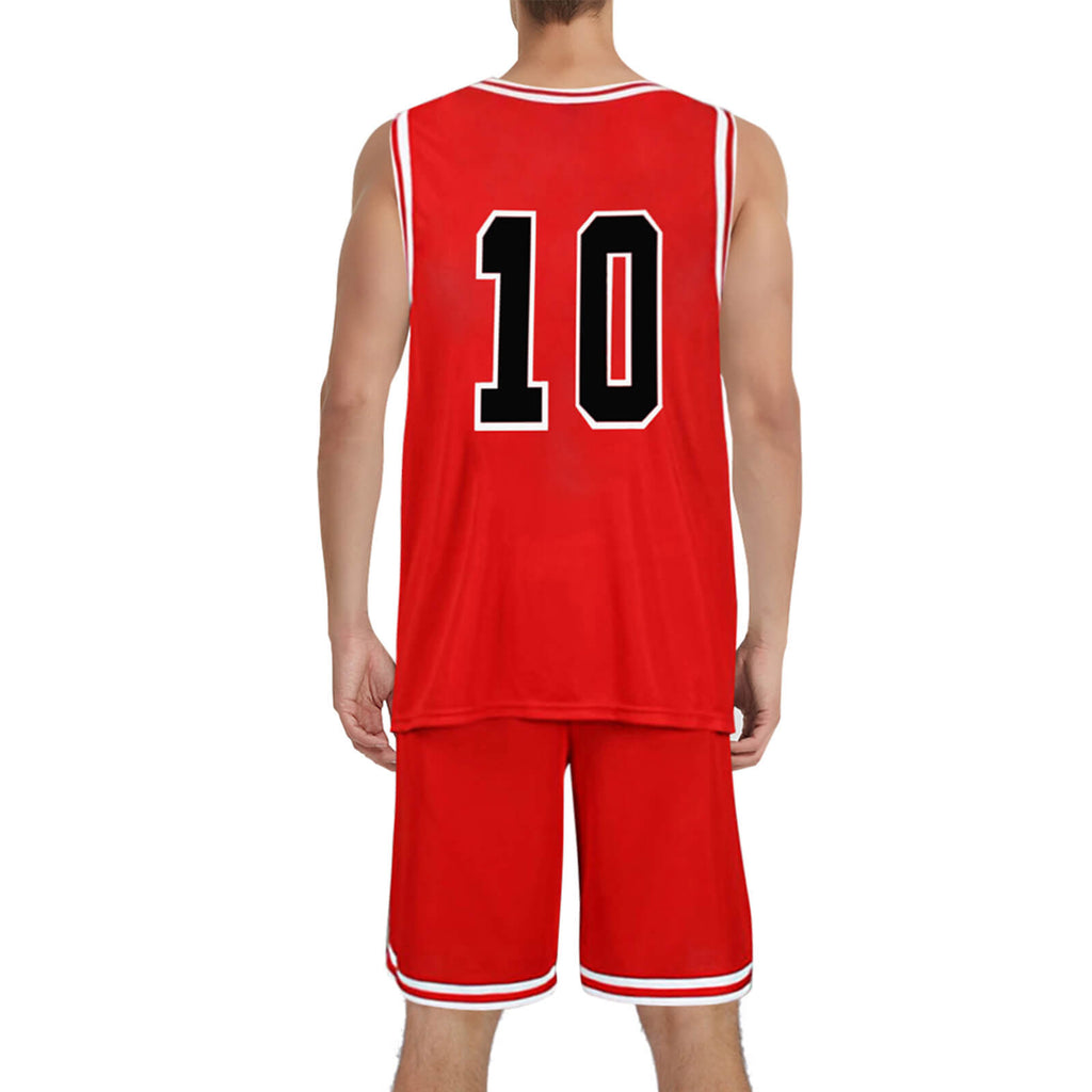 Shohoku Jersey Basketball Vest Shorts Suit Hanamichi Sakuragi Kaede Rukawa Sleeveless Sportswear for Kids Adults