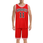 Shohoku Jersey Basketball Vest Shorts Suit Hanamichi Sakuragi Kaede Rukawa Sleeveless Sportswear for Kids Adults