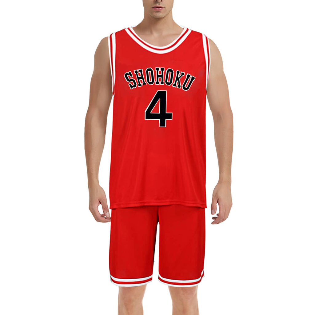 Shohoku Jersey Basketball Vest Shorts Suit Hanamichi Sakuragi Kaede Rukawa Sleeveless Sportswear for Kids Adults