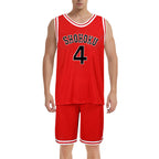 Shohoku Jersey Basketball Vest Shorts Suit Hanamichi Sakuragi Kaede Rukawa Sleeveless Sportswear for Kids Adults