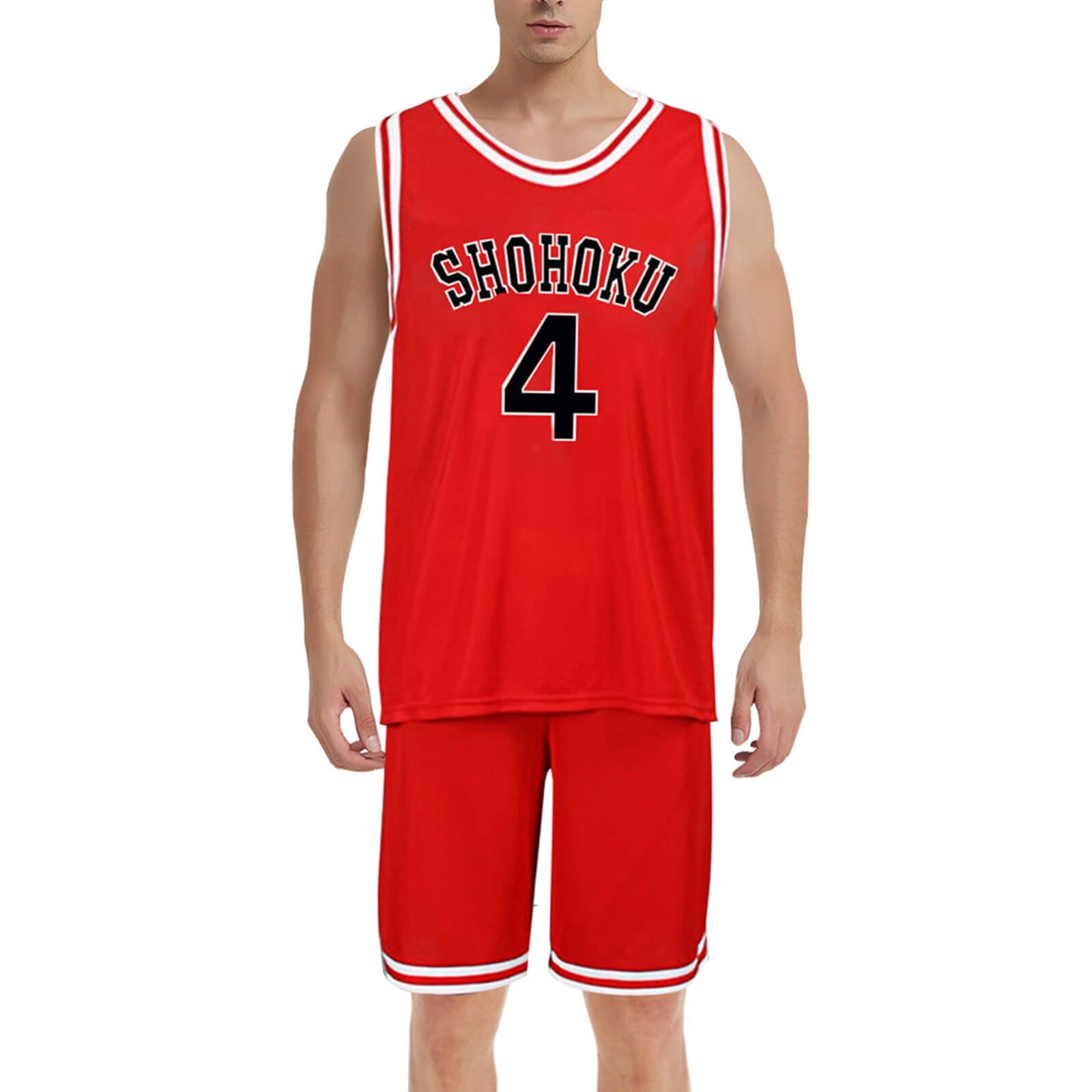 Shohoku Jersey Basketball Vest Shorts Suit Hanamichi Sakuragi Kaede Rukawa Sleeveless Sportswear for Kids Adults
