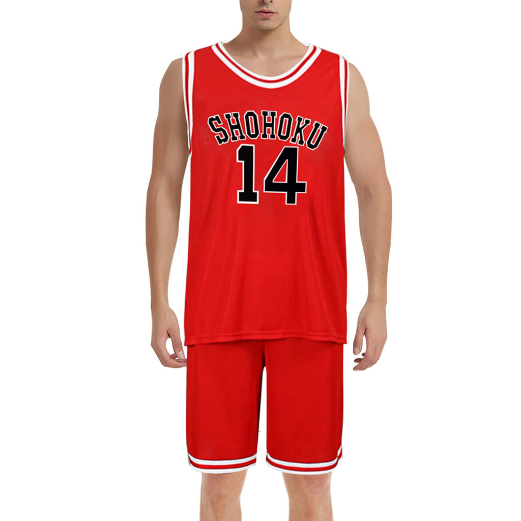 Shohoku Jersey Basketball Vest Shorts Suit Hanamichi Sakuragi Kaede Rukawa Sleeveless Sportswear for Kids Adults