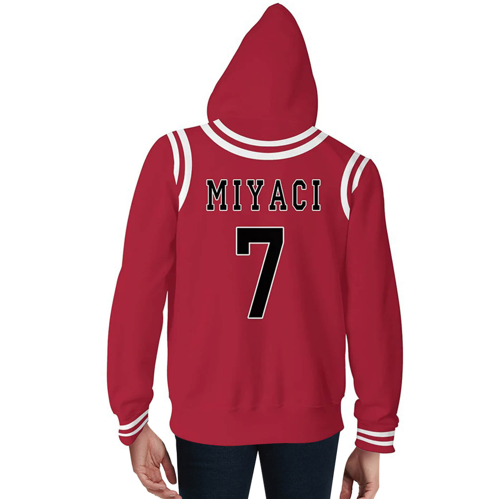 Slam Dunk Cosplay Costume Shohoku Zip-up Hoodie Unisex Hooded Sweatshirt for Adult