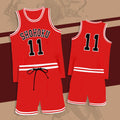 Shohoku Jersey Basketball Vest Shorts Suit Hanamichi Sakuragi Kaede Rukawa Sleeveless Sportswear for Kids Adults