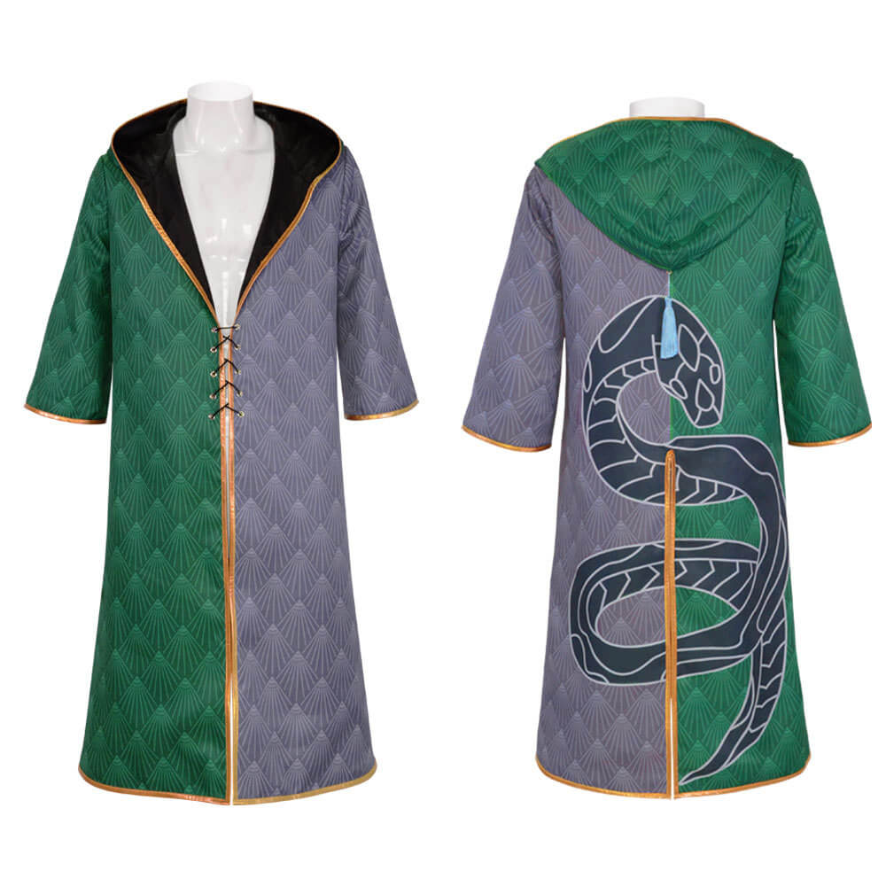 Adult Wizard Costume Magic School Robe Unisex Witch School Hooded Cloak for Cosplay