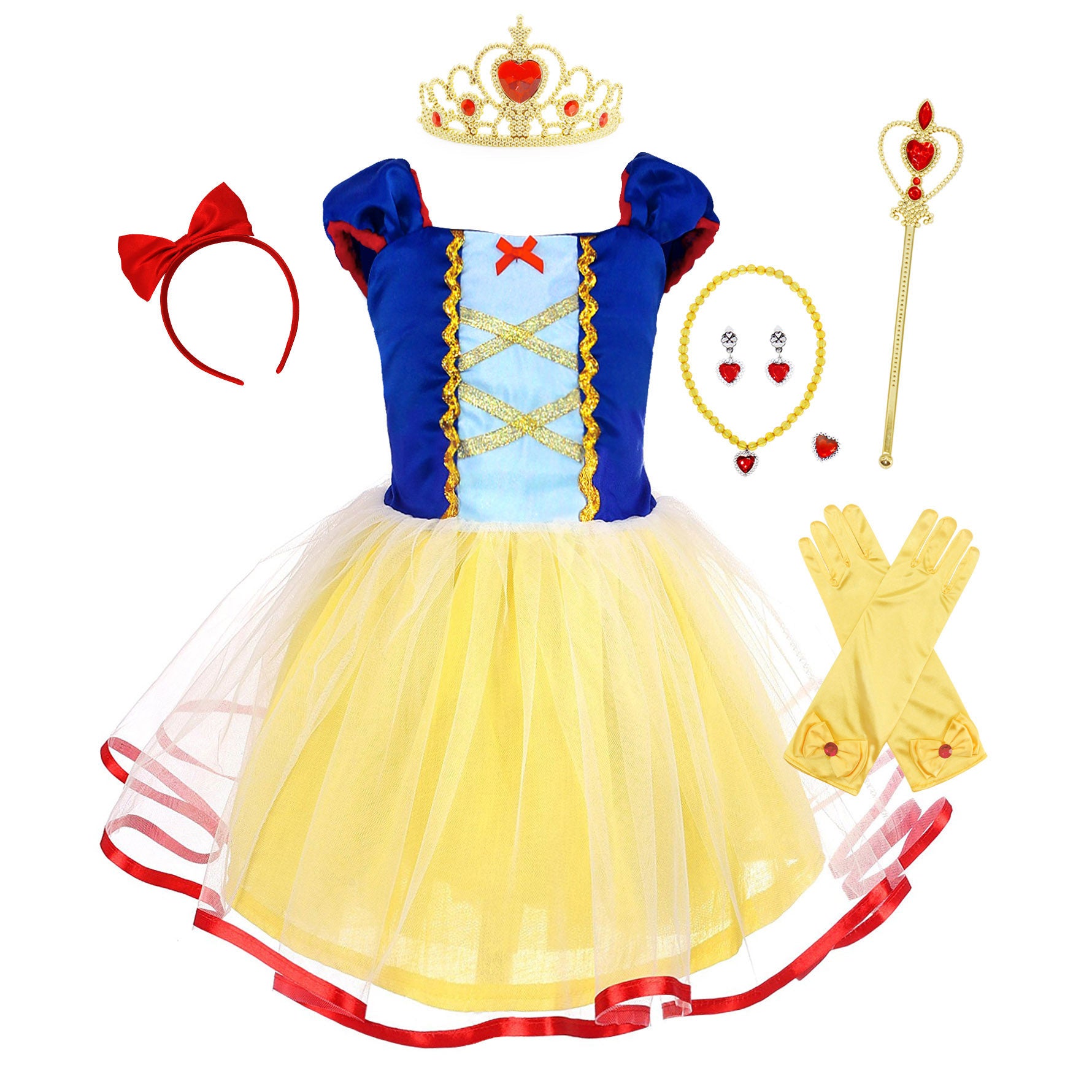 Princess Kids Costume Cosplay Girls Party Fancy Dress Up Outfit