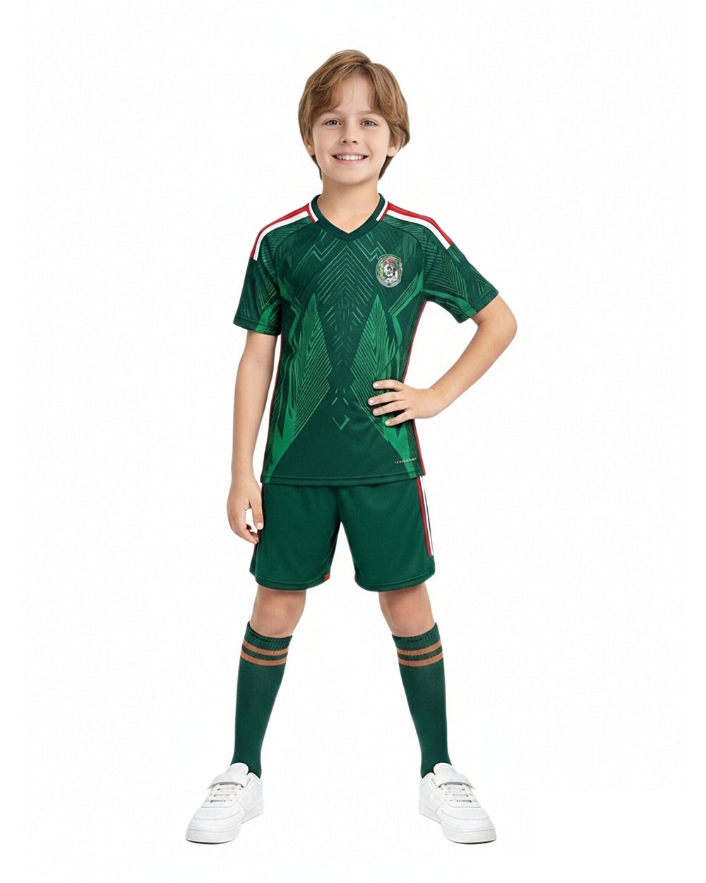 Mexico Soccer Uniform Jersey Shirts Socks and National Duffel Bag Complete Training Kit for Soccer Players