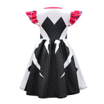 Kids Gwen Dress and Bag 2pcs Suit Spider Costume Superhero Cosplay Outfit for Girls