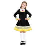 Anya Costume The Spy Child Cosplay Dress and Socks Headwear Full Set