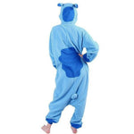 Adult Blue Alien Costume Cute Fluffy Experiment 626 Hooded Pajama for Sleepwear