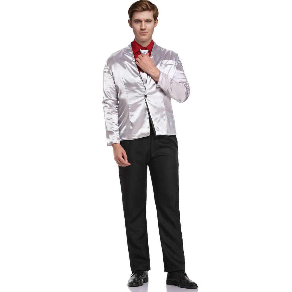 Mens Joker Costume Jared Leto Outfit Tops Pants Shirt and Accessories for Halloween Cosplay