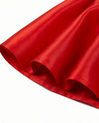 Girls Blue and Red Superhero Dress with Cape Shiny Gold Belt Red Star Costume for Halloween Themed Party