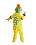 Kids Dragon King Onesie Yellow Turtle Fleece Jumpsuit with Tail and Spiked Shell for Halloween Cosplay