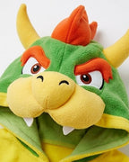 Kids Dragon King Onesie Yellow Turtle Fleece Jumpsuit with Tail and Spiked Shell for Halloween Cosplay