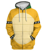Yellow Monster Costume The Turtle Zip-up Sweatshirt Hoodie for Themed Parties