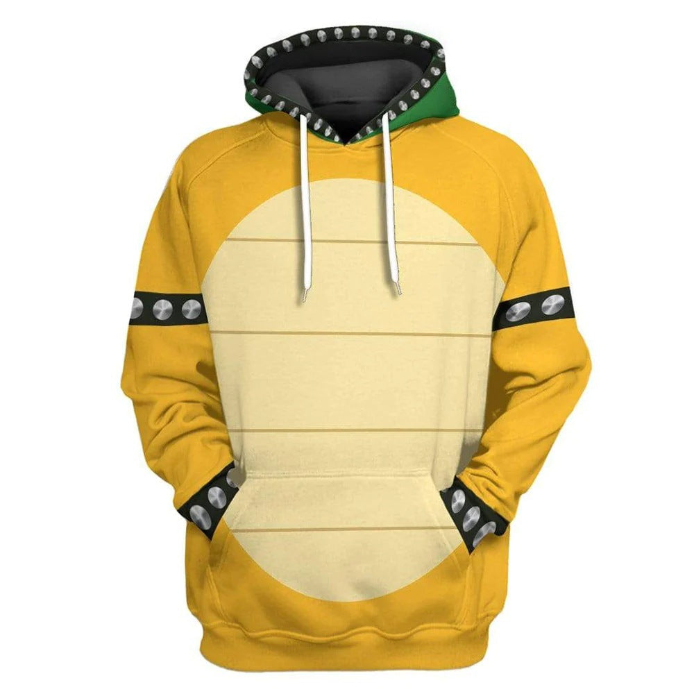 Yellow Monster Costume The Turtle Zip-up Sweatshirt Hoodie for Themed Parties